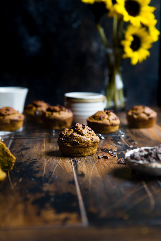 Chocolate Coffee Banana Muffins