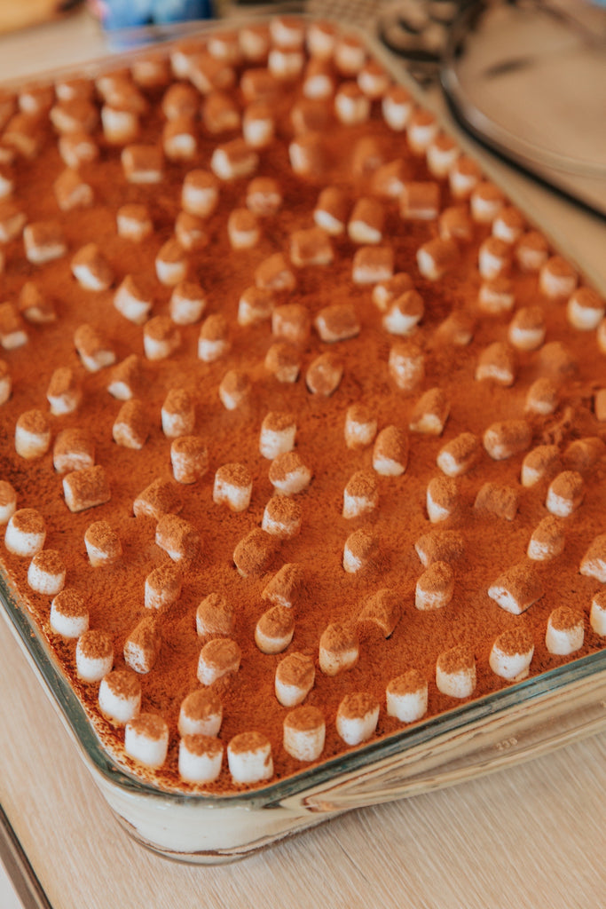 Delicious tiramisu cake make with 1936 coffee and vanilla coffee
