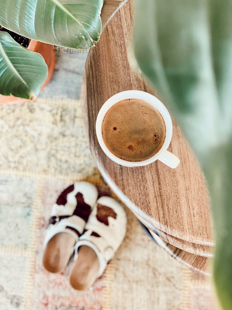 Enjoying a cup of Jamaican Blue Mountain coffee in the Tropics
