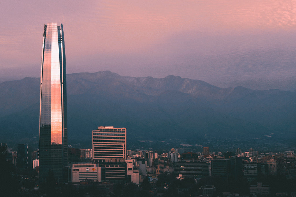 Beautiful sunset in Santiago Chile