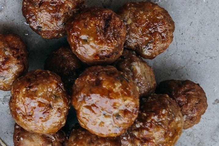 meatballs made with 1936 Cubano Silver Instant Coffee