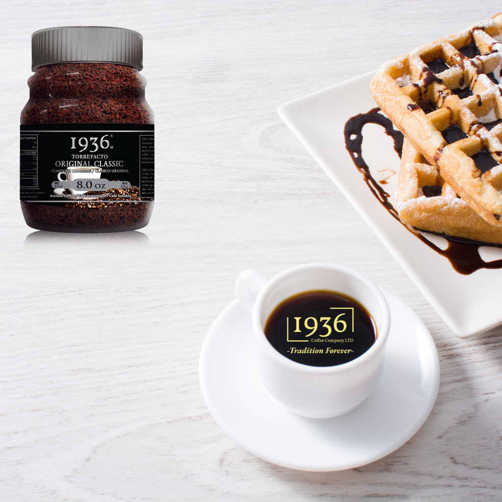 delicious waffles  with 1936 coffee