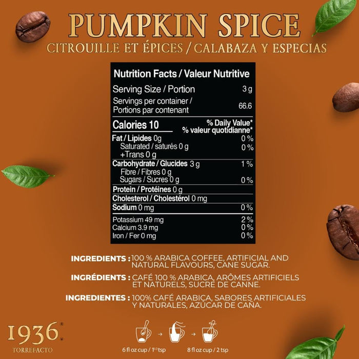 1936 Torrefacto Pumkin Spice Instant Coffee